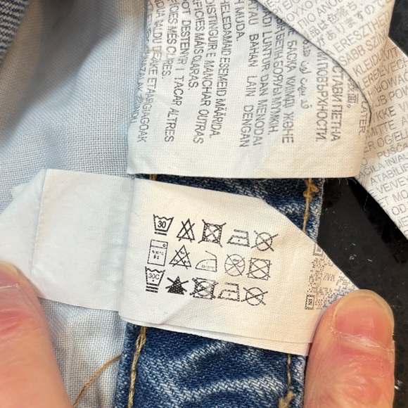 NWT Zara Classic Blue Denim Skirt Front and Back Slit - Picture 8 of 8